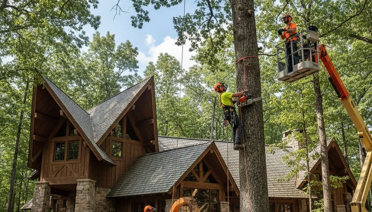 Tree service crew in Oak Park, IL providing professional tree care and removal services
