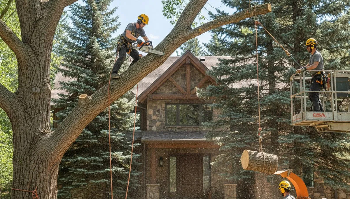 Tree service crew in Oak Park, IL providing professional tree care and removal services