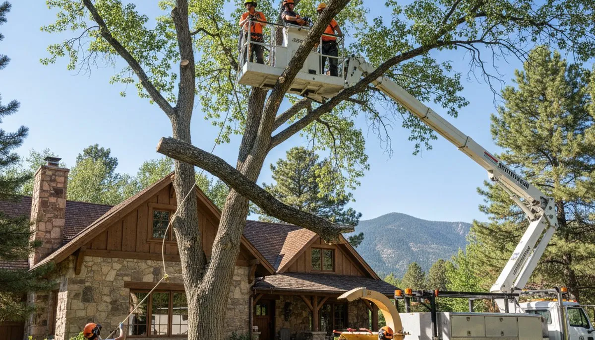 Tree service crew in Oak Park, IL providing professional tree care and removal services
