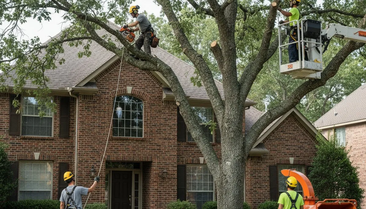 Tree service crew in Oak Park, IL providing professional tree care and removal services