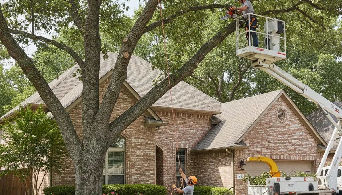 Tree service crew in Oak Park, IL providing professional tree care for residential and commercial properties