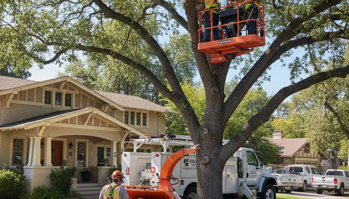 Tree service team in Oak Park, IL providing professional tree care for homes and businesses