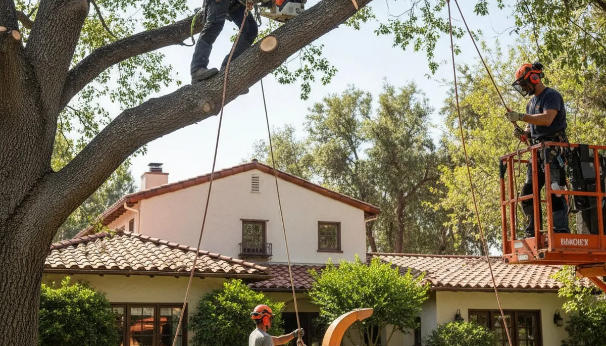 Tree service crew in Oak Park, IL providing professional tree care and removal services