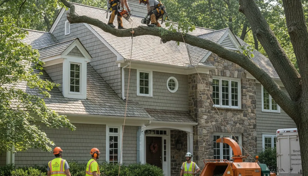 Tree service crew in Oak Park, IL providing professional tree care and removal services